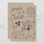 Bachelorette-Einladungs-Vorlage in Tini-Bit Einladung (Vorne/Hinten)