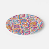 Bachelorette farbenfroh rosa Gelbes Party Pappteller (Schrägansicht)