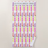 Bachelorette Fiesta Siesta Tequila Repeat Strandtuch (Vorderseite)