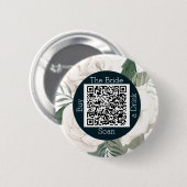 Bachelorette Floral Qr Code kaufen die Braut ein G Button (Vorne & Hinten)