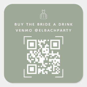 Bachelorette-Fonds   Kaufen Sie der Braut ein Getr Quadratischer Aufkleber