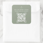 Bachelorette-Fonds | Kaufen Sie der Braut ein Getr Quadratischer Aufkleber (Tasche)