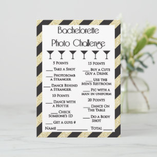 Bachelorette Foto Challenge Party Game Einladung