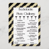 Bachelorette Foto Challenge Party Game Einladung (Vorne/Hinten)