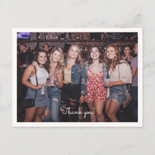 Bachelorette Foto vielen Dank Postkarte