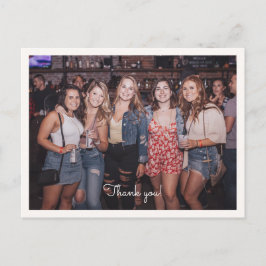 Bachelorette Foto vielen Dank Postkarte