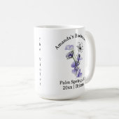 Bachelorette Geburtsmonat Blume Februar Violet Kaffeetasse (VorderseiteRechts)