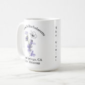 Bachelorette Geburtsmonat Blume Februar Violet Kaffeetasse (Vorderseite Links)
