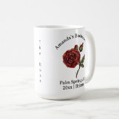 Bachelorette Geburtsmonat Blume Juni Rose Kaffeetasse (VorderseiteRechts)