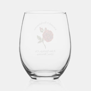 Bachelorette Geburtsmonat Blume Juni Rose Weinglas Ohne Stiel