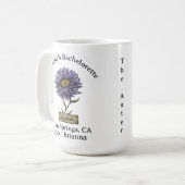 Bachelorette Geburtsmonat Blume September Aster Kaffeetasse (Vorderseite Links)