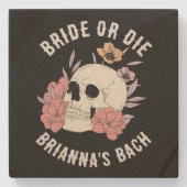 Bachelorette-Gefälligkeiten für Bachelorette mit B Steinuntersetzer (Vorderseite)