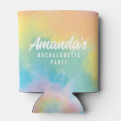 Bachelorette getanzte und Verlobte Krawatte-Farbst Dosenkühler (Rückseite)