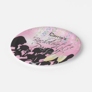 Bachelorette Girls Night Out - Rosa Pappteller