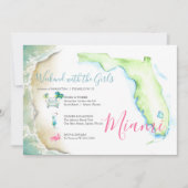 Bachelorette Girls Tour Illustriert Einladung (Vorderseite)