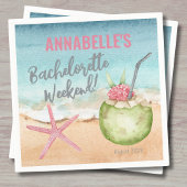 Bachelorette Girls Weekend Beach Cocktail Serviette