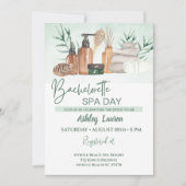 Bachelorette Girls Wellness-Center Einladung (Vorderseite)