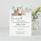 Bachelorette Girls Wellness-Center Einladung (Stehend Vorderseite)