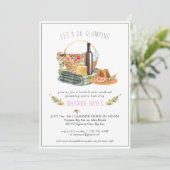 Bachelorette Glamping Camping Wochenende Einladung (Stehend Vorderseite)