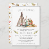 Bachelorette Glamping Camping Wochenende Einladung (Vorne/Hinten)