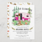 Bachelorette Glamping Camping Wochenende Einladung (Vorne/Hinten)