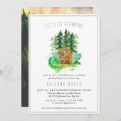 Bachelorette Glamping Camping Wochenende Einladung (Vorne/Hinten)