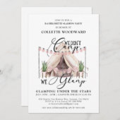 Bachelorette Glamping Party Wochenende Einladung (Vorne/Hinten)