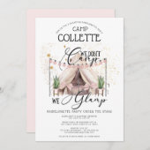 Bachelorette Glamping Party Wochenende Einladung (Vorne/Hinten)