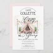 Bachelorette Glamping Party Wochenende Einladung (Vorne/Hinten)