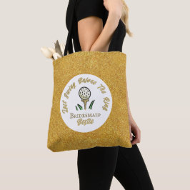 Bachelorette Golf Party Personalisiert Gold Glitze Tasche