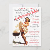 Bachelorette GRILLEN Barbecue Party Einladung (Vorderseite)
