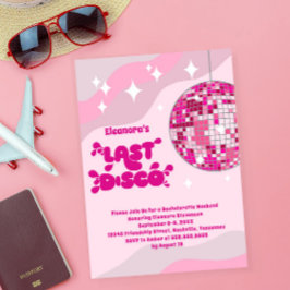 Bachelorette Groovy Letzte Disco Einladung, Disco  Einladung