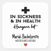 Bachelorette Hangover Kit Stickers (Vorderseite)
