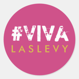 Bachelorette Hashtag Pink Gold Weißer Rundaufklebe Runder Aufkleber