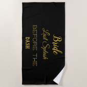 Bachelorette ist eine Personalisierte Bachelorette Strandtuch (Vorderseite)