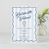 Bachelorette Itinerary Bach Weekend Disco Party Einladung (Stehend Vorderseite)