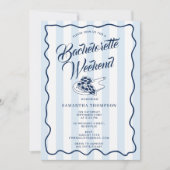 Bachelorette Itinerary Bach Weekend Pizza Italian Einladung (Vorderseite)