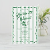 Bachelorette Itinerary Bach Weekend Pizza Italian Einladung (Stehend Vorderseite)