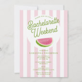 Bachelorette Itinerary Bach Weekend Retro Summer Einladung (Vorderseite)