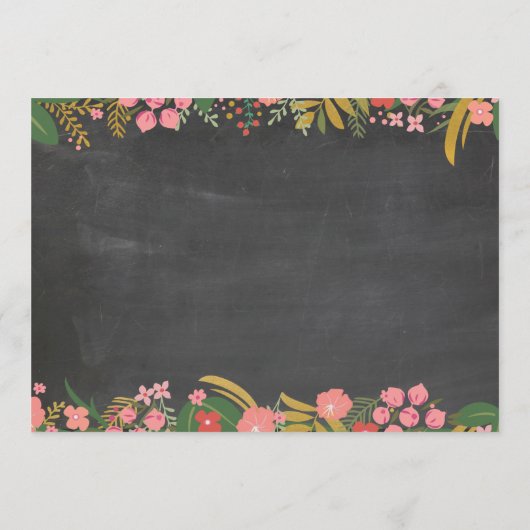 Bachelorette Itinerary Coral & Gold Chalk Programm (Rückseite)