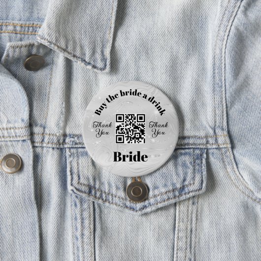 Bachelorette kaufen die Braut ein Getränk | QR-Cod Button (Beispiel)