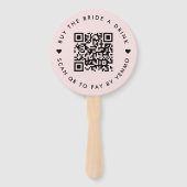 Bachelorette kaufen die Braut ein Getränk | QR-Cod Fächer (Rückseite)