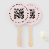 Bachelorette kaufen die Braut ein Getränk | QR-Cod Fächer (Vorne und Hinten)