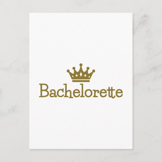 Bachelorette-Krone Postkarte (Vorderseite)