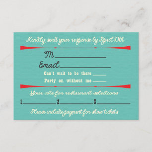 Bachelorette Las Vegas Weekend RSVPs RSVP Karte