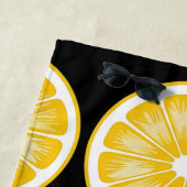 Bachelorette Lemon Slice Black Yellow Beach Handtu Strandtuch (Beispiel)