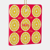 Bachelorette Lemon Slice Hot Pink Yellow Ornament (Rechts)