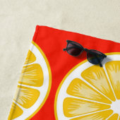 Bachelorette Lemon Slice Orange Yellow Beach Handt Strandtuch (Beispiel)