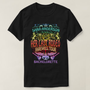 Bachelorette Letzte Rodeo Retro Band Konzert Neon T-Shirt