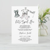 Bachelorette Lingerie Brautparty Einladung (Stehend Vorderseite)